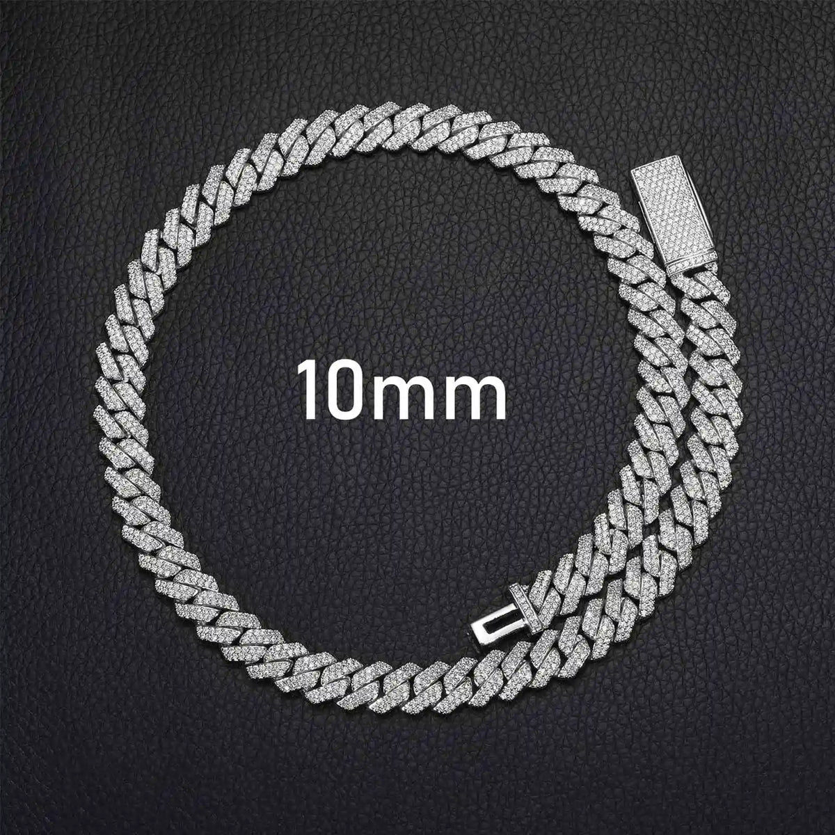 Wholesale Hip Hop Jewelry Fashion 8mm-22mm Gold Plated Brass Prong CZ Diamond Iced Out Cuban Link Chain Necklace for Men Women