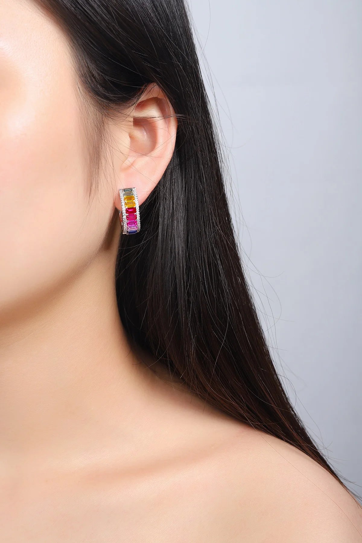 ArtistA Lab Created Color Sapphire Drop Earrings Stylish Distinctive Design Release Unique Charm Fine Jewelry Customizable