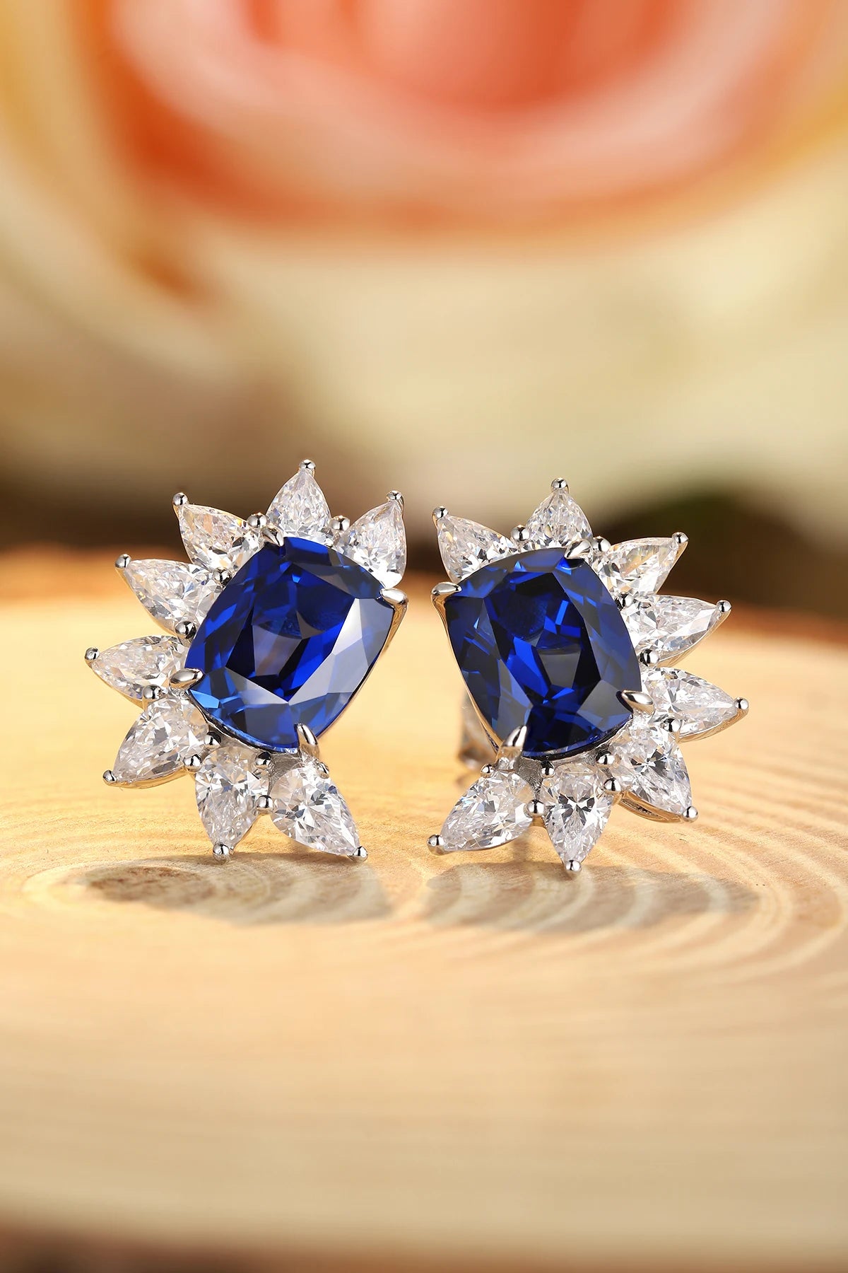Gemfiori Factory Direct Sale 925 Sterling Silver High Quality Sapphire Gemstone Ring