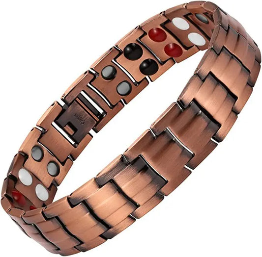 Fashion Magnetic Bracelet Elegant Alloy Double-Row Strong Magnets Magnetic Jewelry Bracelets for Women and Men