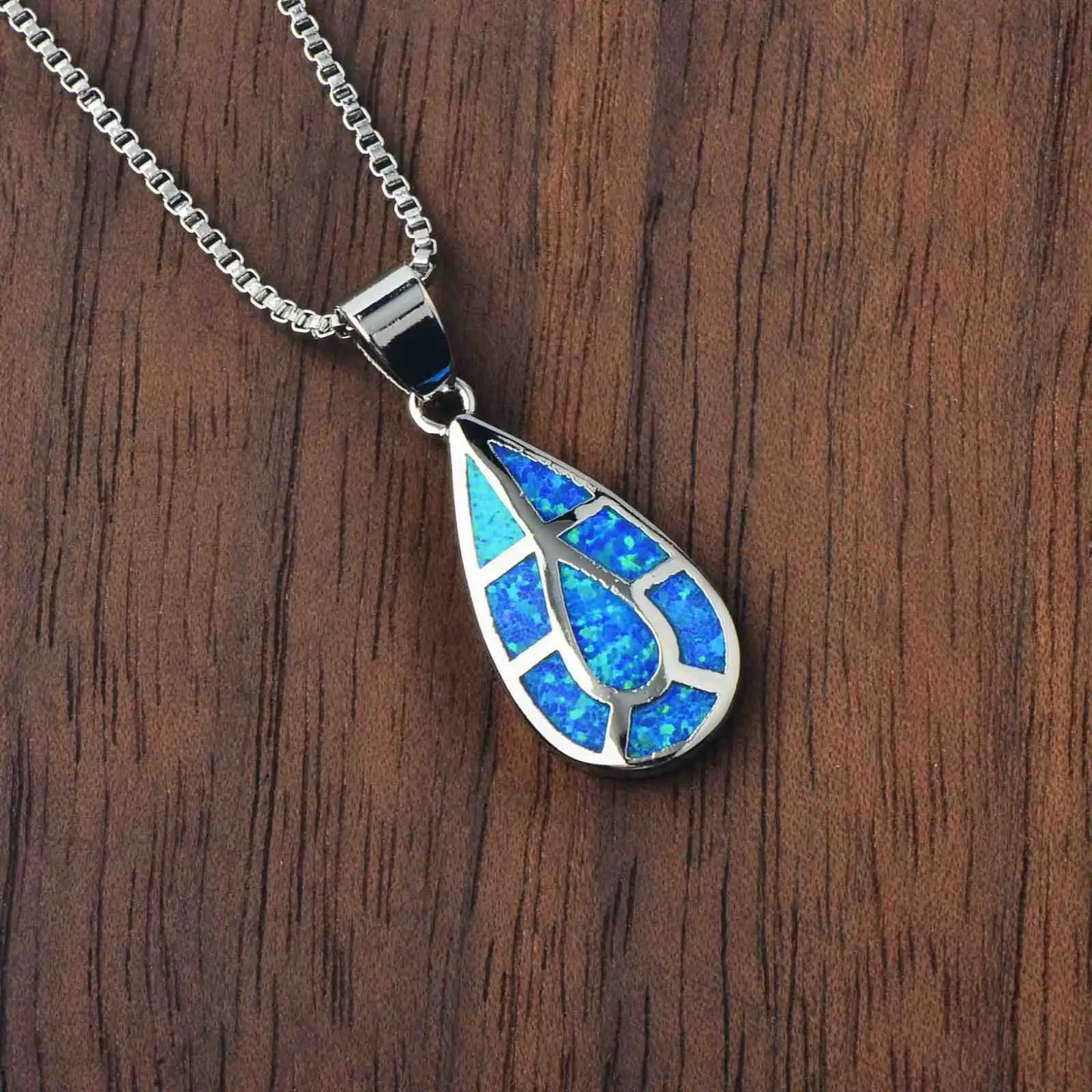 Hot Sale Ins TikTok Opal Pendant | Wholesale Water Drop Shaped Gemstone Jewelry for Fashion Brand