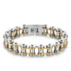 REBEL Hot Selling Bike Motorcycle Chain Wristband Stainless Steel Mesh Bracelet for Mens