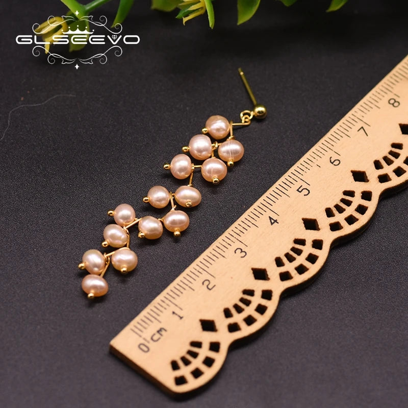 Natural Freshwater Pearl Handmade Long Tassel Drop Earrings for Women Engagement Fine Jewellery Joyero