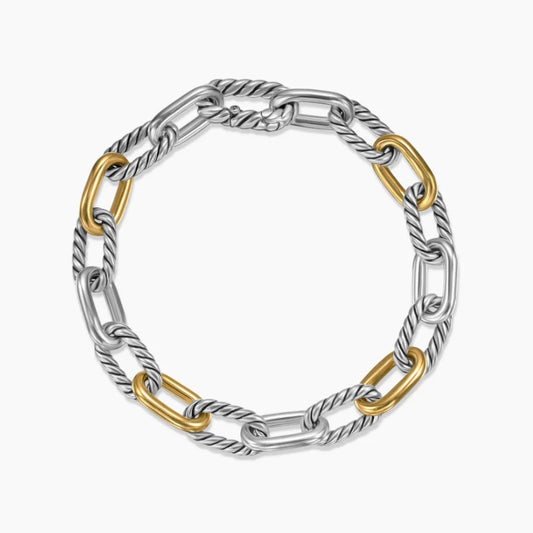 FASHIONISTA DY High-Quality Silver-Plated 8.5MM Madison-Style Bracelet, Gold-Plated 8.5MM Bracelet, Jewelry