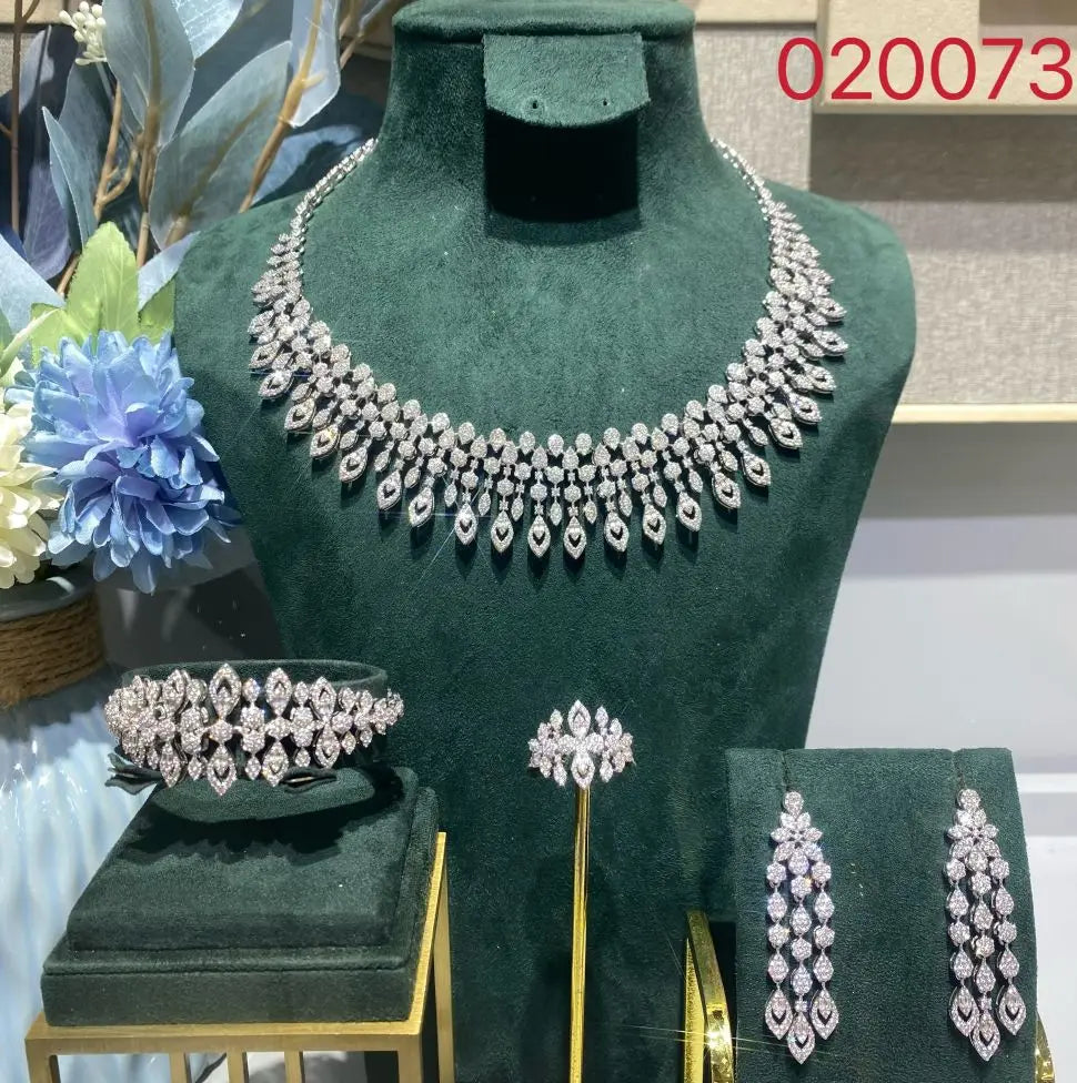 High Quality Dubai Jewelry Set Luxury Design 4pcs Dubai Wedding Jewelry Sets