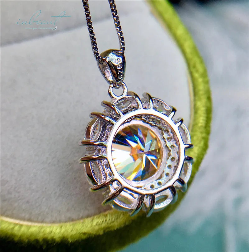 S&S Yellow Moissanite 925 Silver Flower Jewellery Set | Ring & Pendant Necklace | 5ct or 10ct | S&S Collection