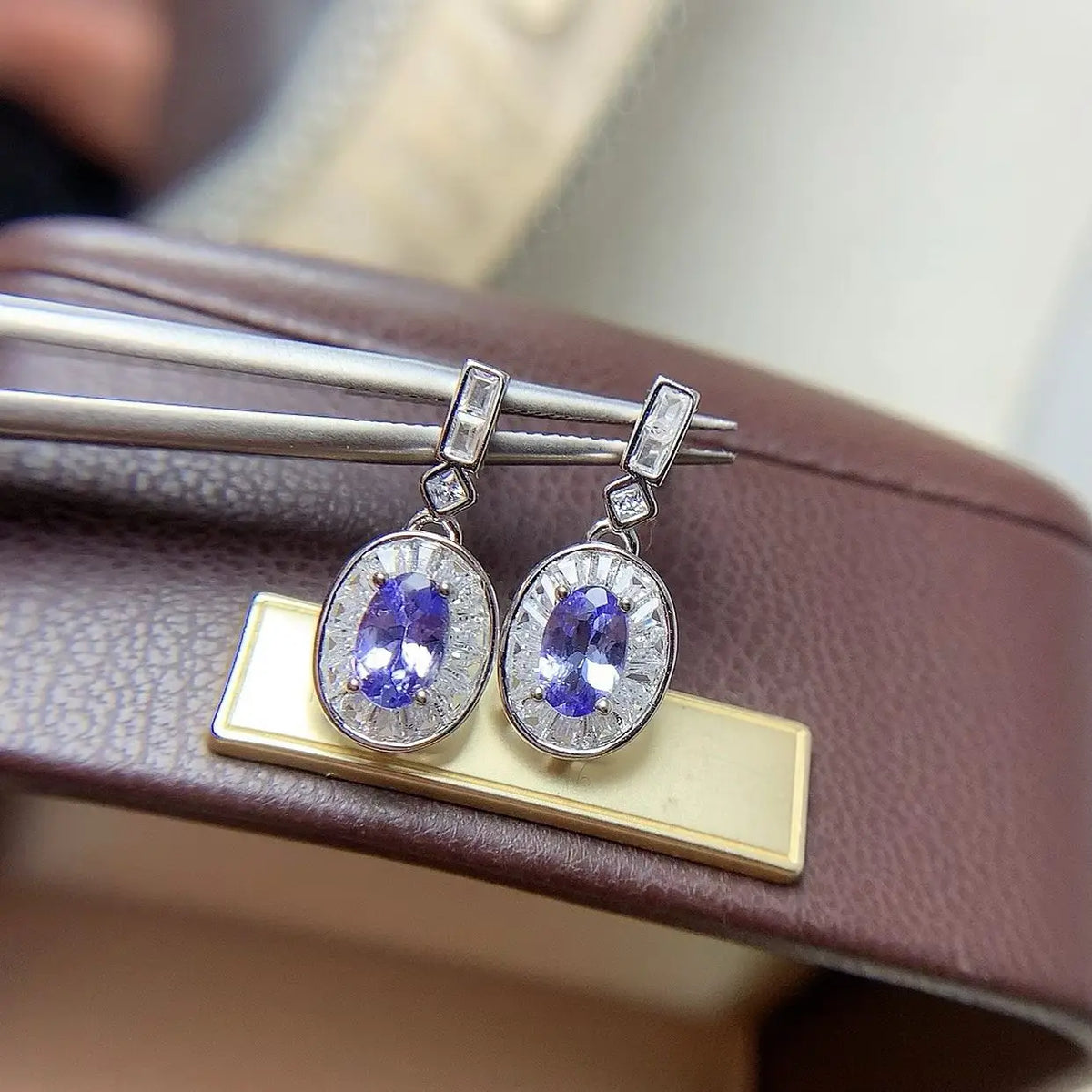 S&S 925 Silver Tanzanite Jewellery | Oval Cut 4×6mm | Ring, Necklace & Earrings | Luxury
