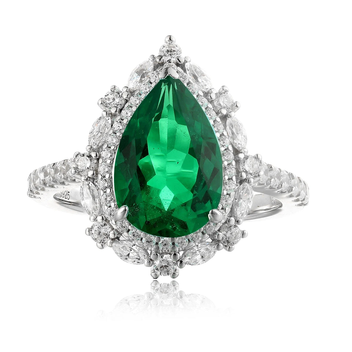 Gemfiori Factory Spot New Jewelry Pigeon Blood Red Emerald Sapphire Paraiba Lab Grown Gemstone Ring Exquisite Premium Grade Craftsmanship