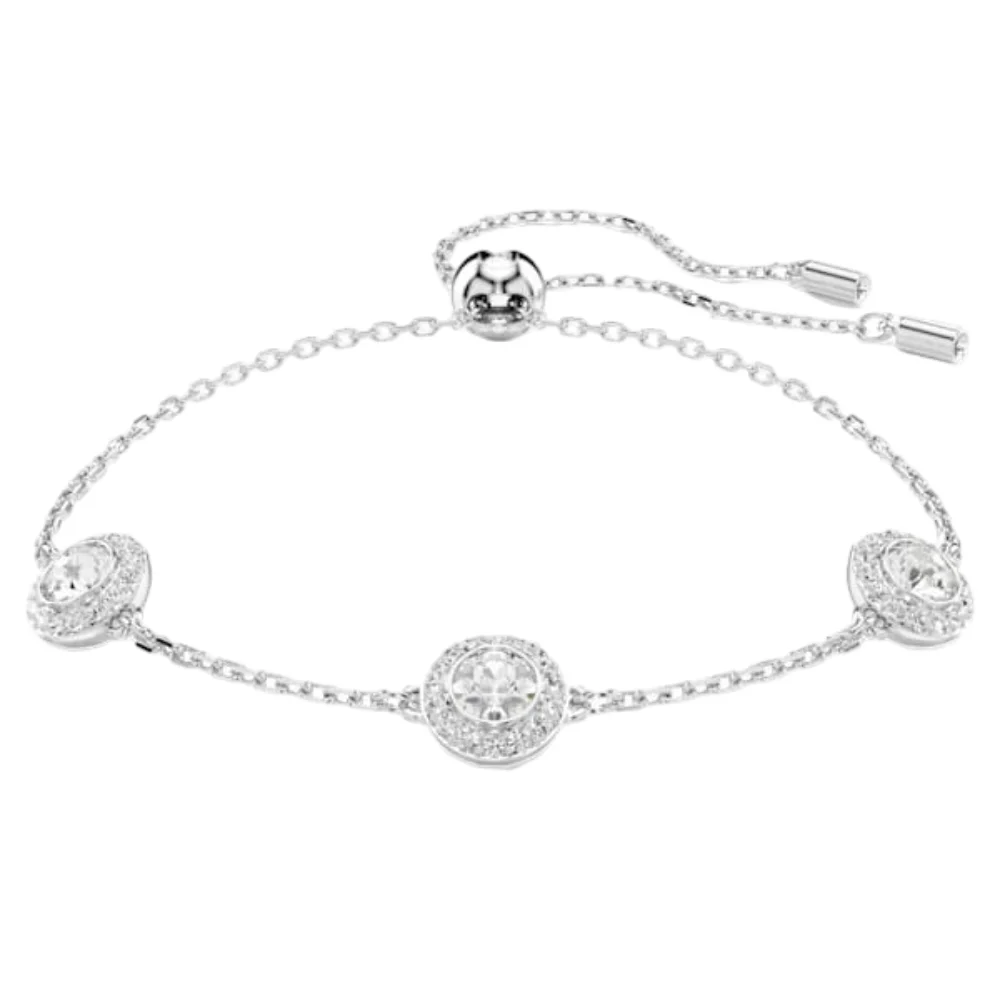 FASHIONISTA Sophisticated Luxury Women's Copper Bangle with Zircon Exquisite Vintage Outline Design Stylish Ornament for Gift Occasions