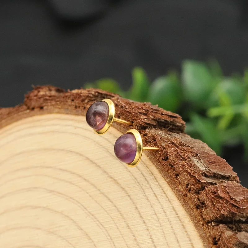 Wholesale Minimalist Turquoise Paw Natural Stone Crystal  Modern Women's Designer Earrings Fashion Luxury Earrings Jewelry