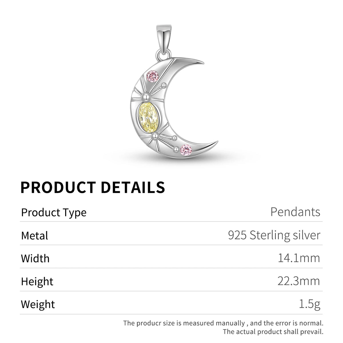 S&S 925 Silver Geometric Pendant Necklace | Diamond & Crystal Collection
