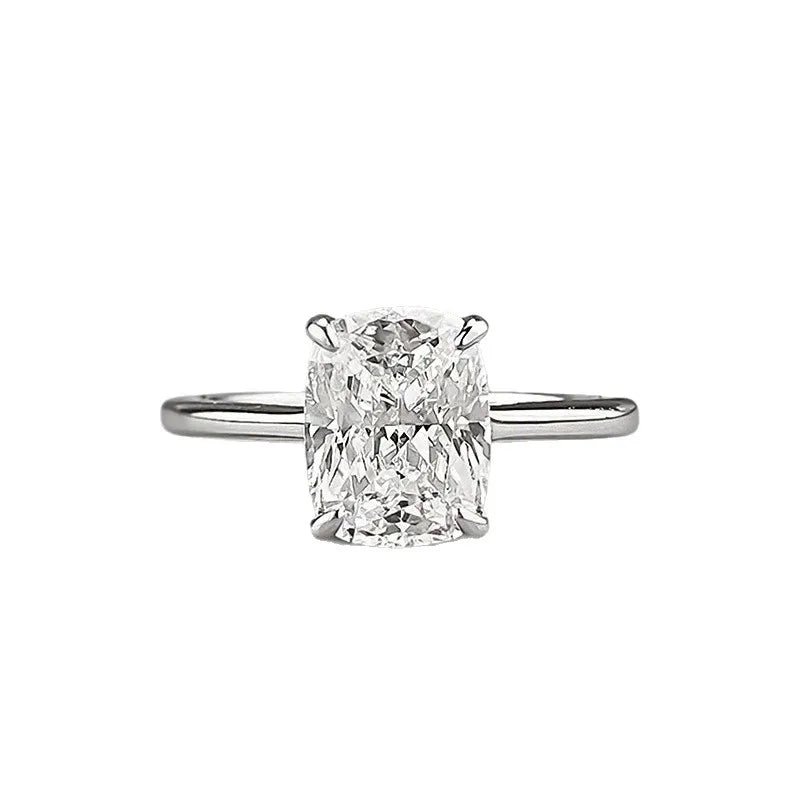 Trendy Design 925 Sterling Silver 5A 8A Cubic Zirconia Ring Engagement Wedding Rings Custom Fine Jewelry Manufacturing Supplies