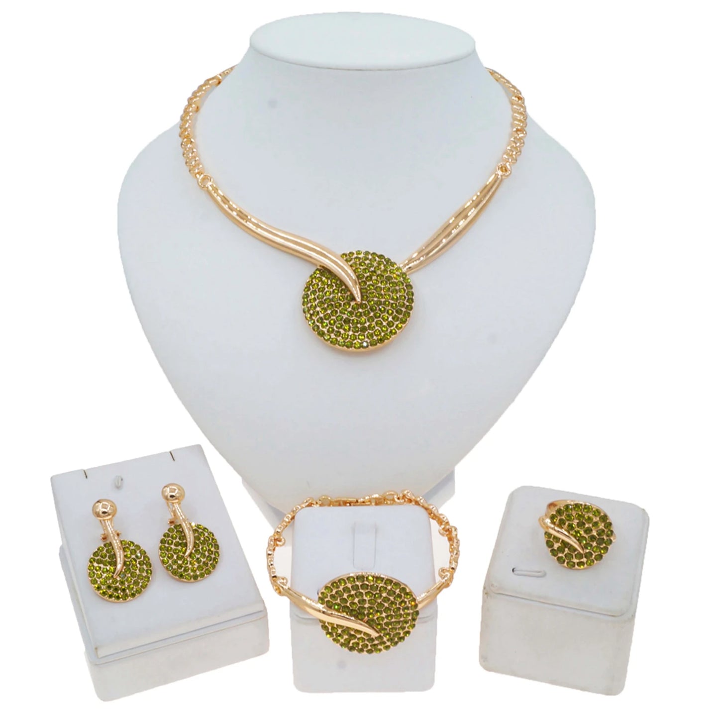 Zhuerrui Available Pendant Gold Jewelry Sets Favors Two Color Bead Necklace Jewelry Set High-end Woman Birthday Gifts HC23196