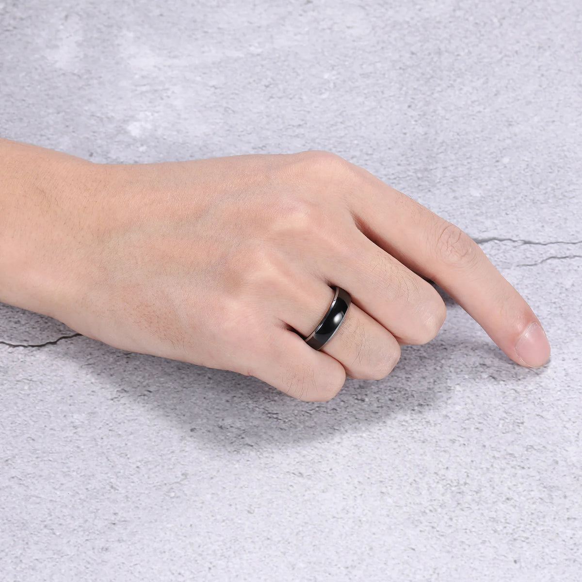 NEWLiFE REBEL 6mm / 8mm Black Tungsten Band Ring