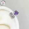 S&S ASTM F136 Titanium Zircon Stud Earrings | Rosette & Heart | 3 Designs