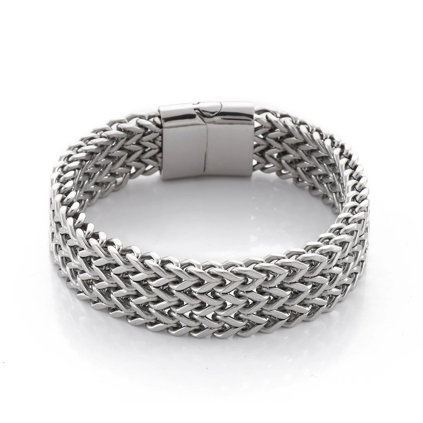 KALEN Punk Trendy Mesh Bracelets Men 316L High Quality Stainless Steel Bracelet Jewelry