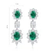 Gemfiori Anster High Quality S925 Lab Grown Emerald Earring Stud Dainty Gemstone Stud Earrings for Women Daily Wear Gift