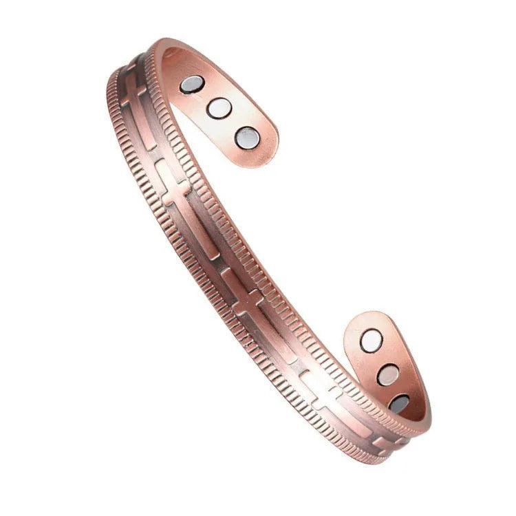 Vintage Magnetic Bracelet, Adjustable Open Cuff with Celtic Knot Design, for Men & Women