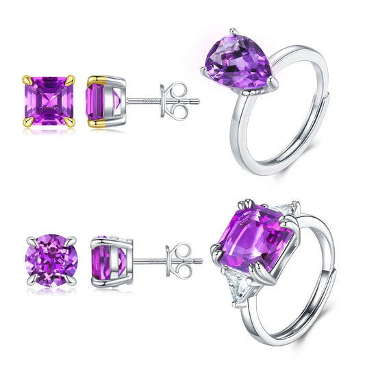 S&S Heart Shape Moissanite 925 Silver Jewellery Set | GRA Certified Necklace & Earrings | S&S Collection