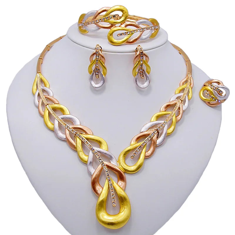 Zhuerrui Women Luxury butterfly Necklace African Jewelry Sets Xoxo Necklace SetHD20071514