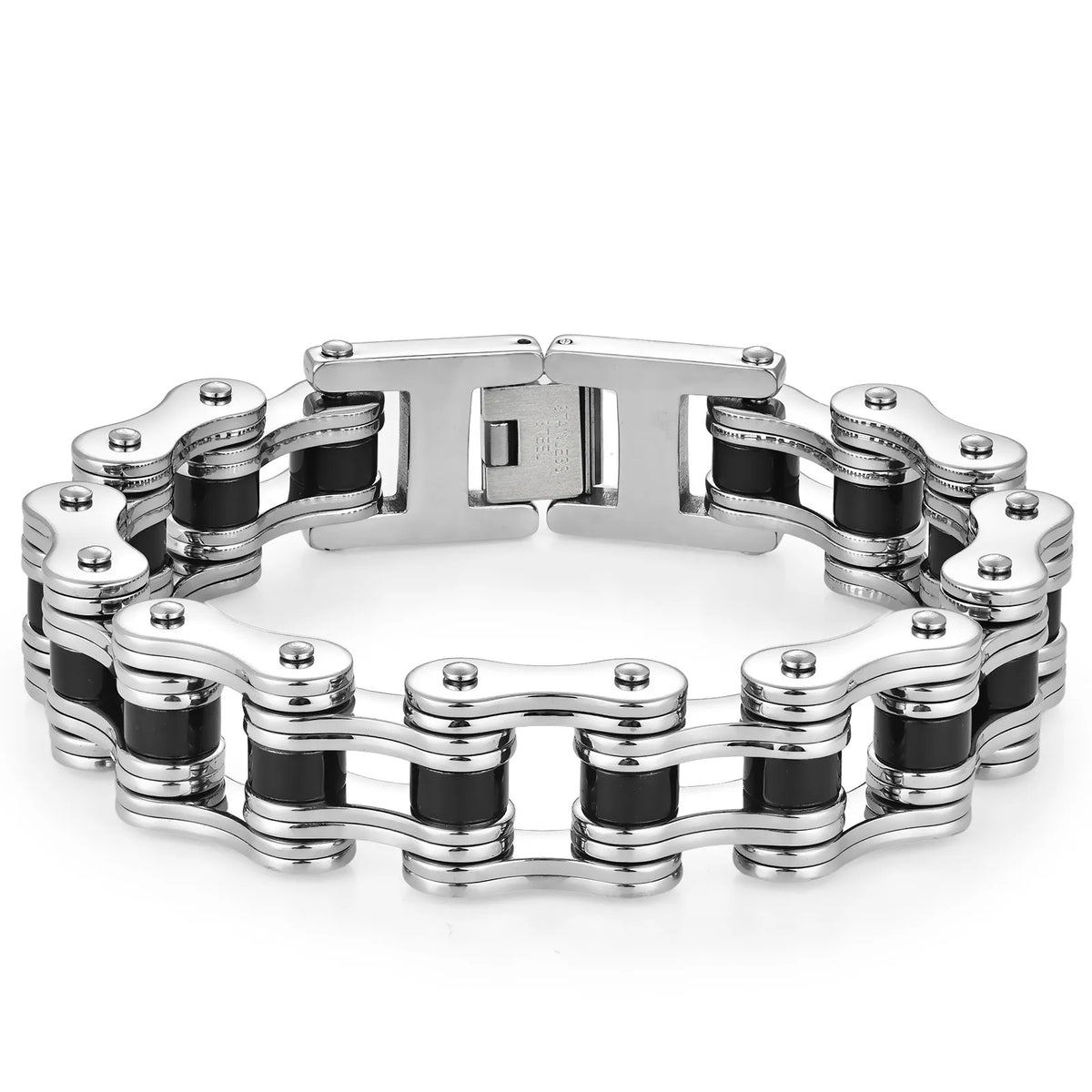 REBEL European American-style Personalized Stainless Steel bicycle Chain Bracelet Men Sleek Minimalist Biker-chic Hand Accessory for