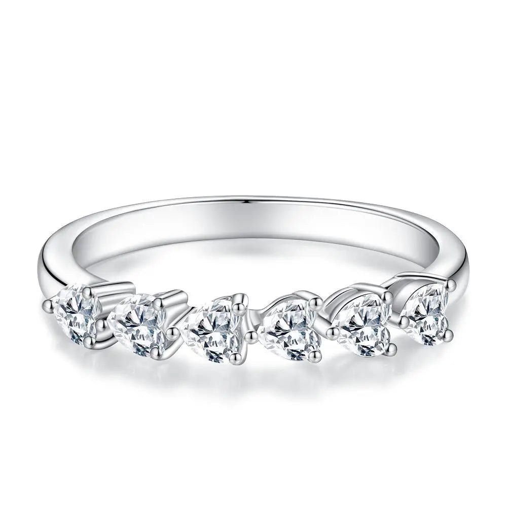 Anti-tarnish Women 925 Sterling Silver 5A 8A Zirconia Wedding Band Engagement Wedding Rings Fine Jewelry Customized Wholesale