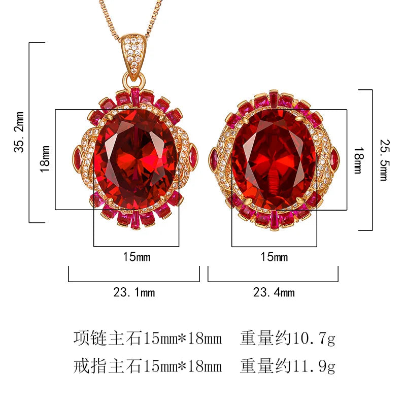 REDheart Women's Trendy Brass Zircon 18K Gold Plated Flower Design Movable Ring Set Blue Crystal Third Party Certified Engagement Jewelry