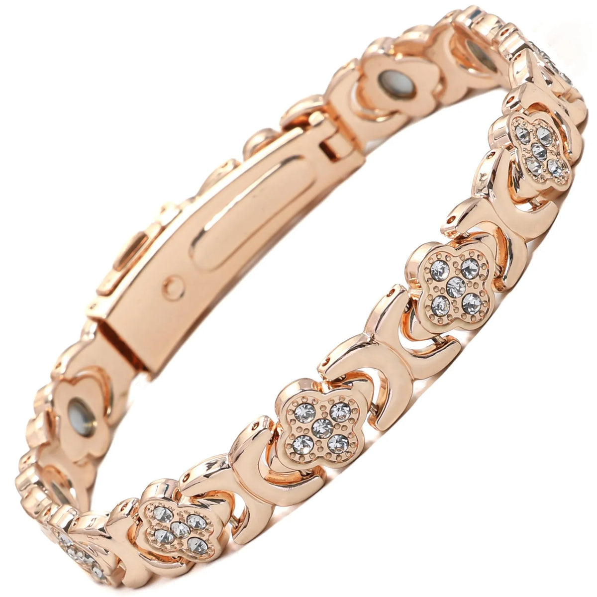 European and American fashion detachable energy magnet bracelet with diamond-encrusted and adjustable ladies bracelet