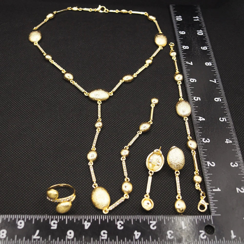 Zhuerrui New Design Brazilian Jewellery Set Italian Designs 24k Gold Plated Jewelry Set Artificial Jewellery Sets HN21010314