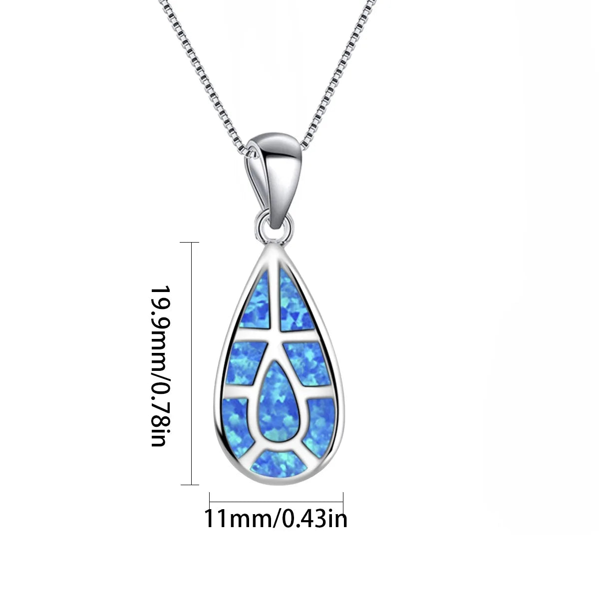 Hot Sale Ins TikTok Opal Pendant | Wholesale Water Drop Shaped Gemstone Jewelry for Fashion Brand