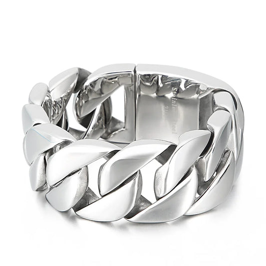 KALEN 31mm Casting Stainless Steel Cuban Bracelet Men Hip Pop Jewelry Bracciale Acciaio Inox
