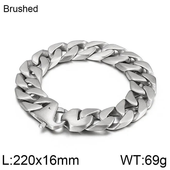 KALEN Fashion Personality 22cm Cuff Stainless Steel Men's Bracelet
