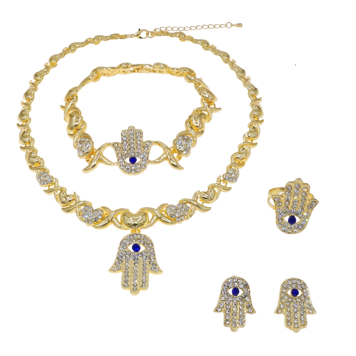 Zhuerrui Available African Gold Luxury Jewelry Sets Silver Beads Necklace Jewelry Set Cheap Women's Costume Accessories X0200