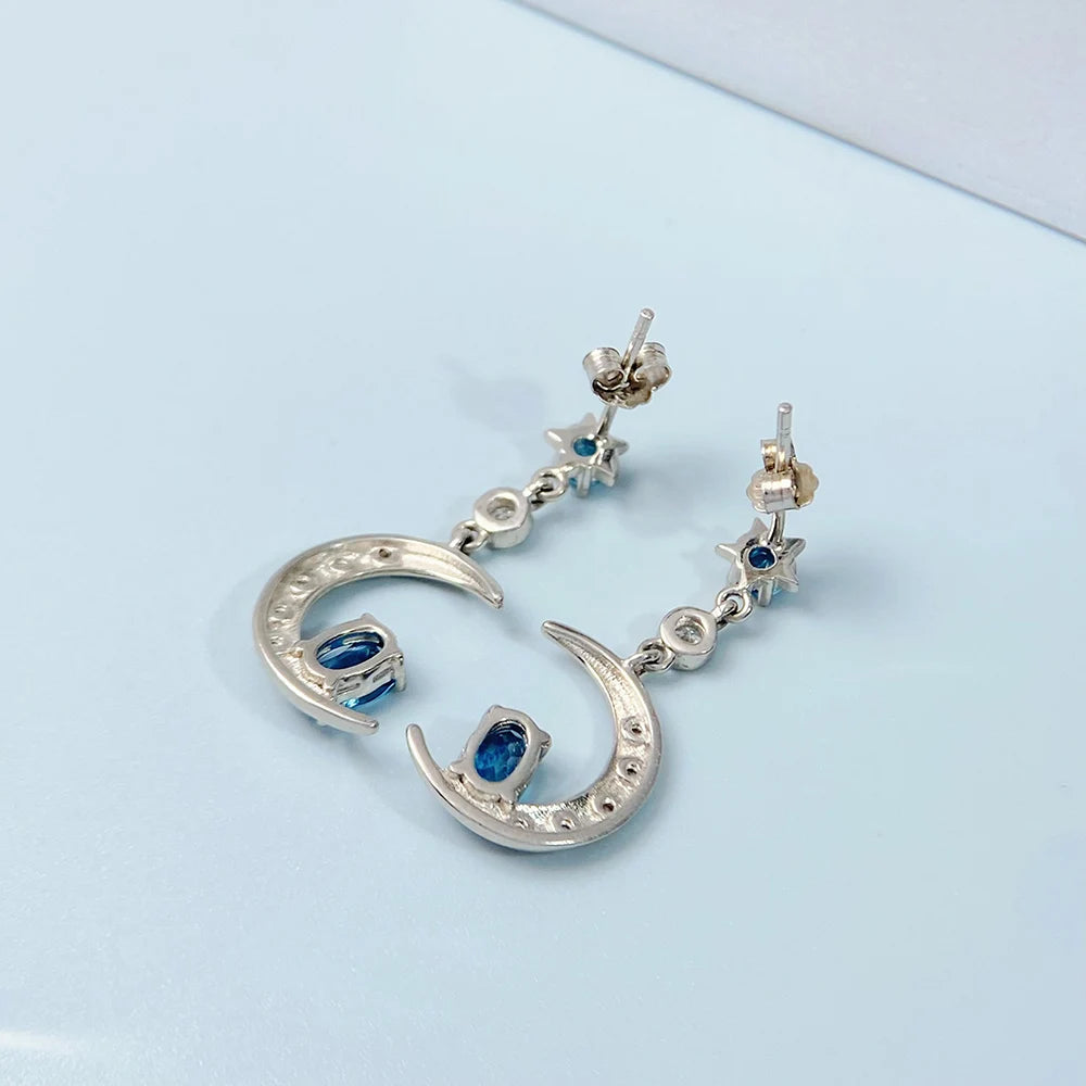 Gioiellieri Natural Topaz Earrings S925 Sterling Silver Jewelry for Women Fine Jewellery Wedding Gift Fashion Accessories Gemstones Jewels