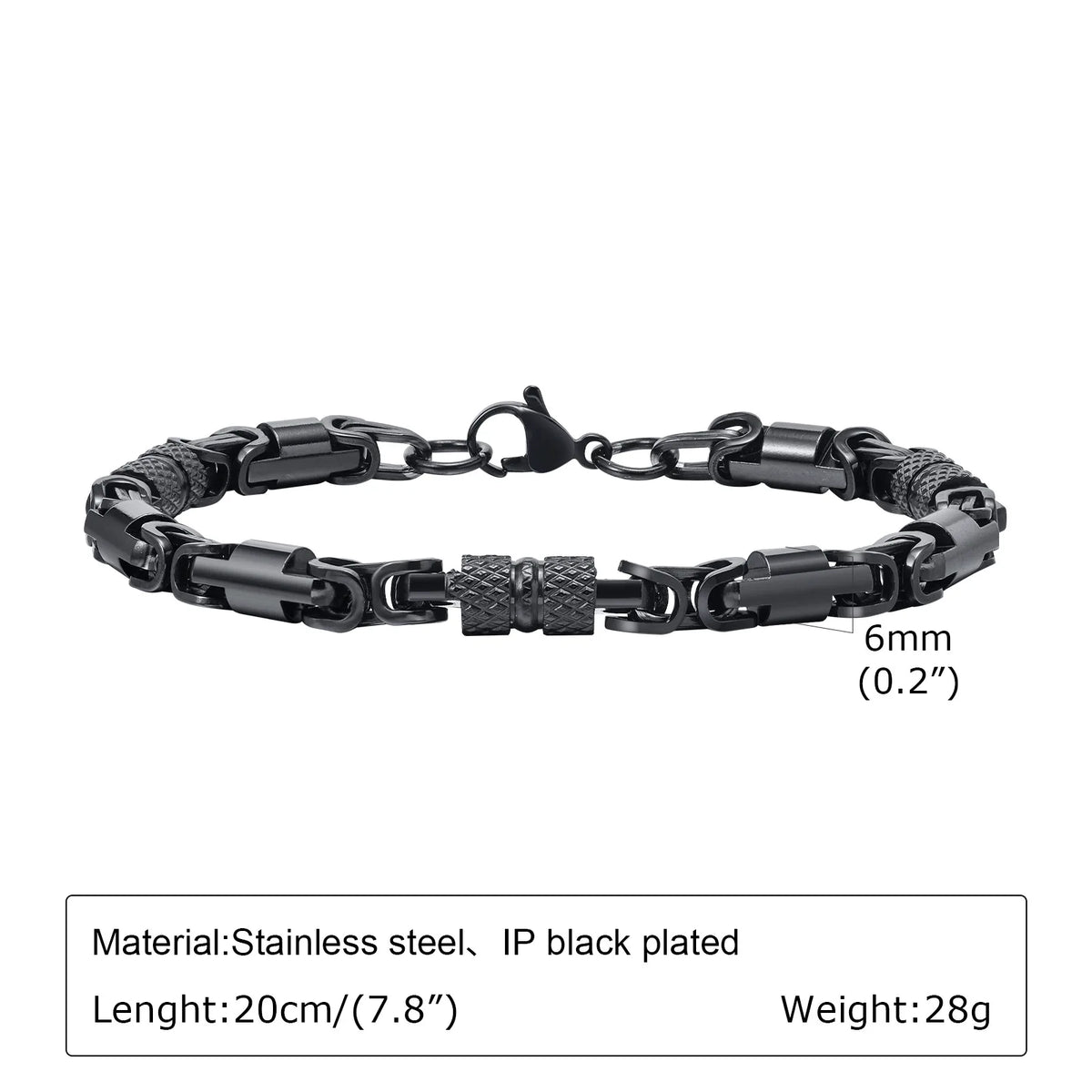 REBEL Vintage Byzantine Stainless Steel Bracelet