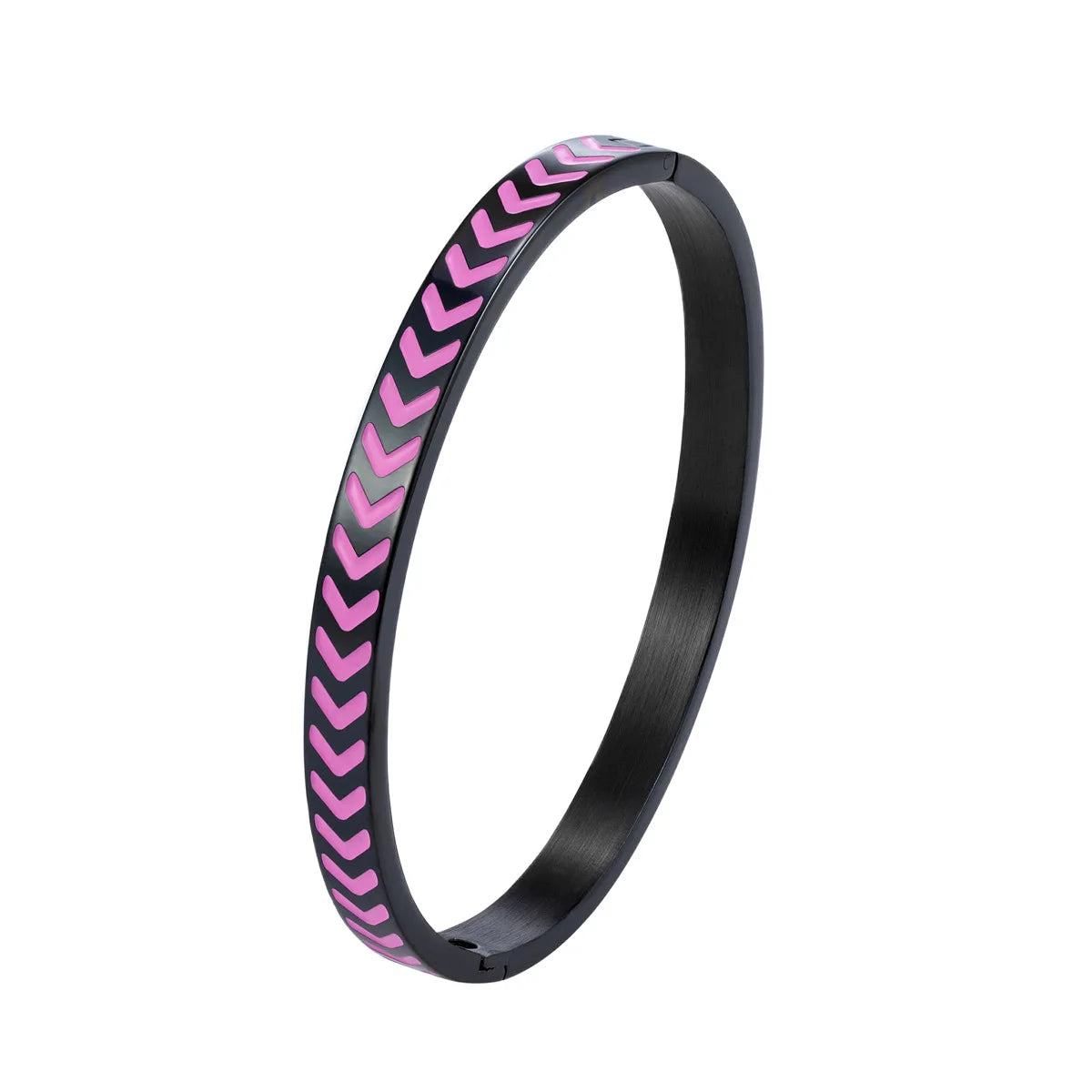 REBEL Women's Trendy Gold and Black Epoxy Stainless Steel for Bracelet New Fashion Titanium Steel Jewelry