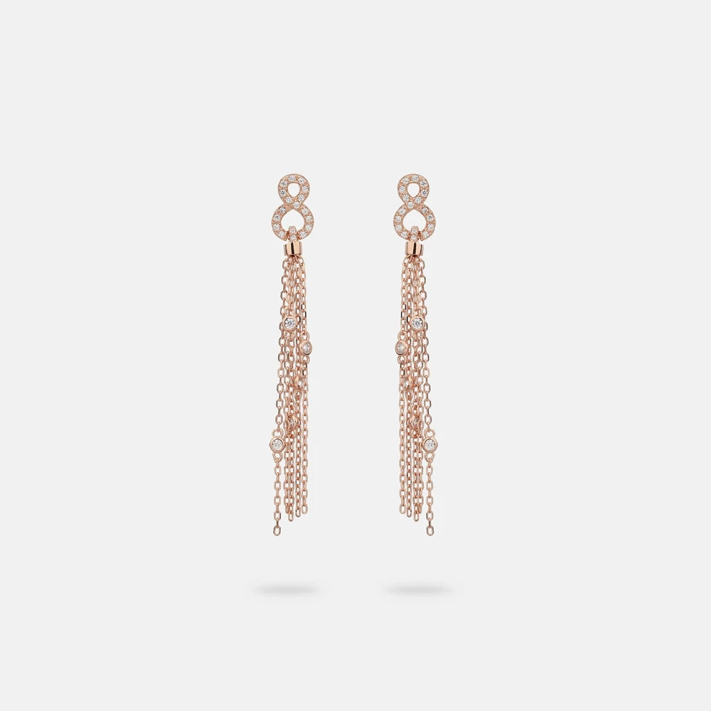 MuShan Jewelry Factory Light Luxury Pure Silver Tassel Earrings and Pendants Cross-Border Best Selling Jewelry