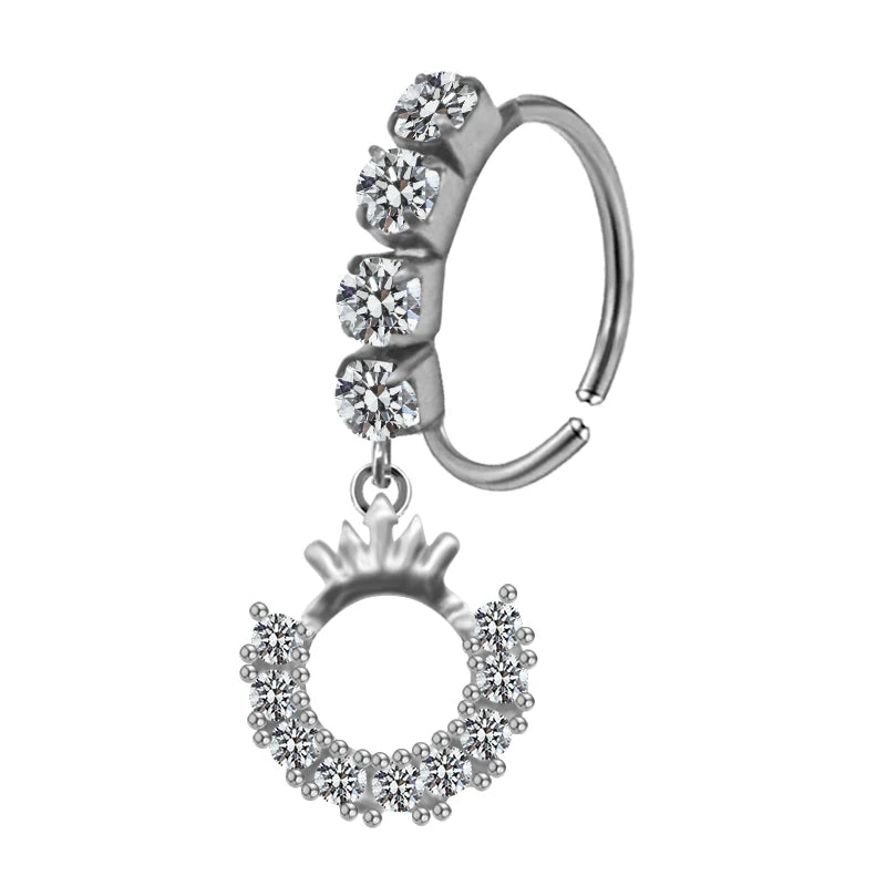 S&S Stainless Steel Dangle Hoop Nose Ring Collection | 66 Designs