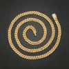 Luxury Miami Cuban Link Chain Bracelet Necklace Brass 14k 18k Gold Plated Zircon Clasp Iced Out 3D Logo Laser Engraving Jewelry