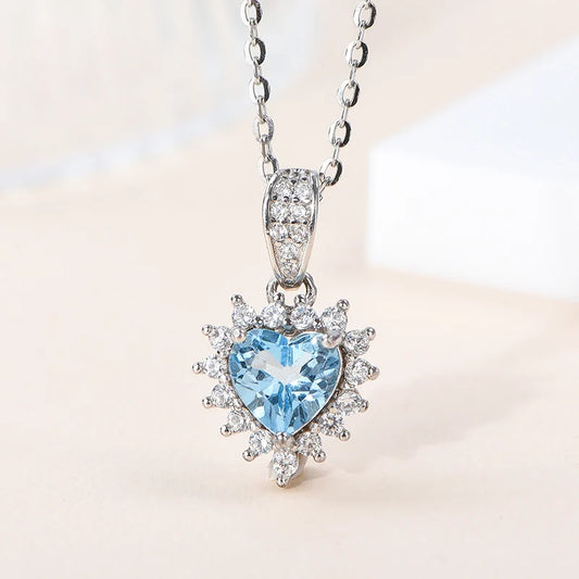 Gioiellieri Natural Stone Topaz Rhodium Plated 925 Silver Luxury Women's CMA Certified Claw Setting Pendant