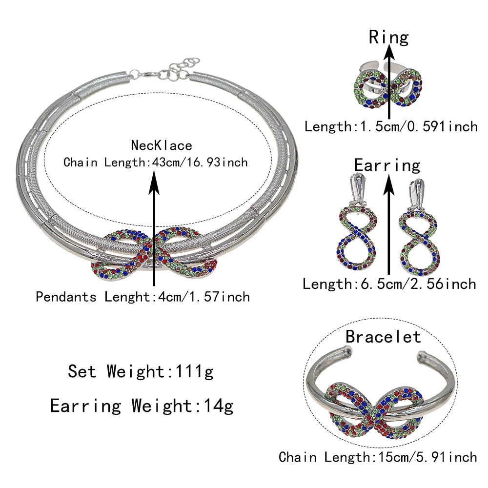 Zhuerrui Hot Sale Butterfly Xoxo Necklace Set Rhinestones Exquisite 4Piece Set Gold Filled Women Bridal Jewelry Set HC21070119