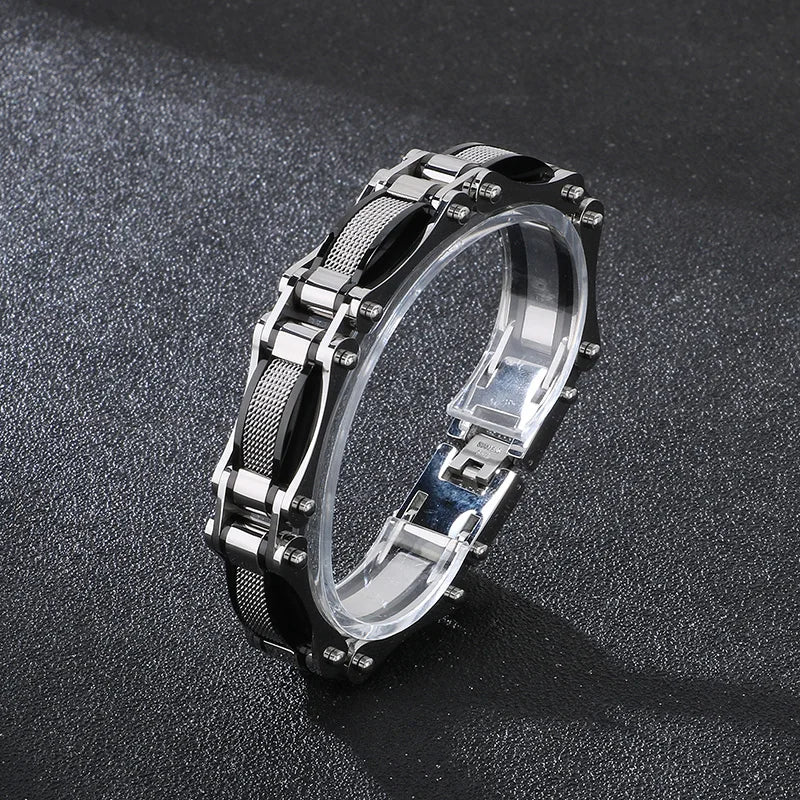 KALEN Stainless Steel Jewelry Fashion Bracelets Bike Chain Links Bracelet Homme for Men