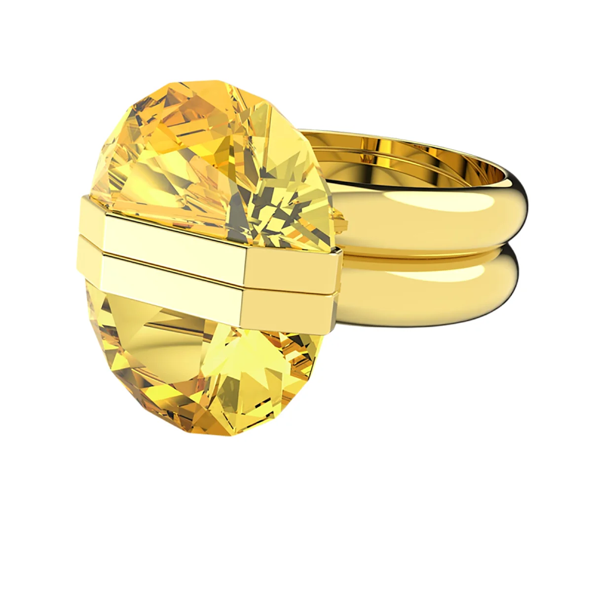 S&S Exquisite Copper Vintage Luxury Finger Ring Zircon Gorgeous Glossy Surface for Wedding Engagement Anniversary Parties Holiday