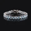 Gemfiori Abiding OEM ODM Colored Gemstone 5MM 7IN 11g 925 Silver Garnet Citrine Peridot Topaz Natural Gemstone Tennis Bracelet