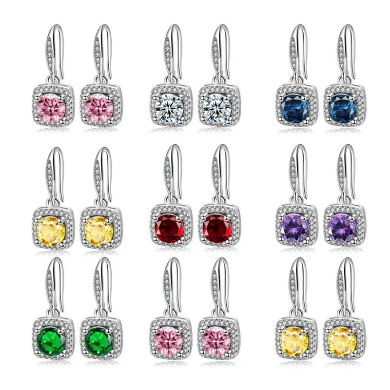 Nabest Women 925 Sterling Silver Cubic Zirconia Earrings Waterproof Wedding Promise Bride Earring Hook Jewelry Wholesale