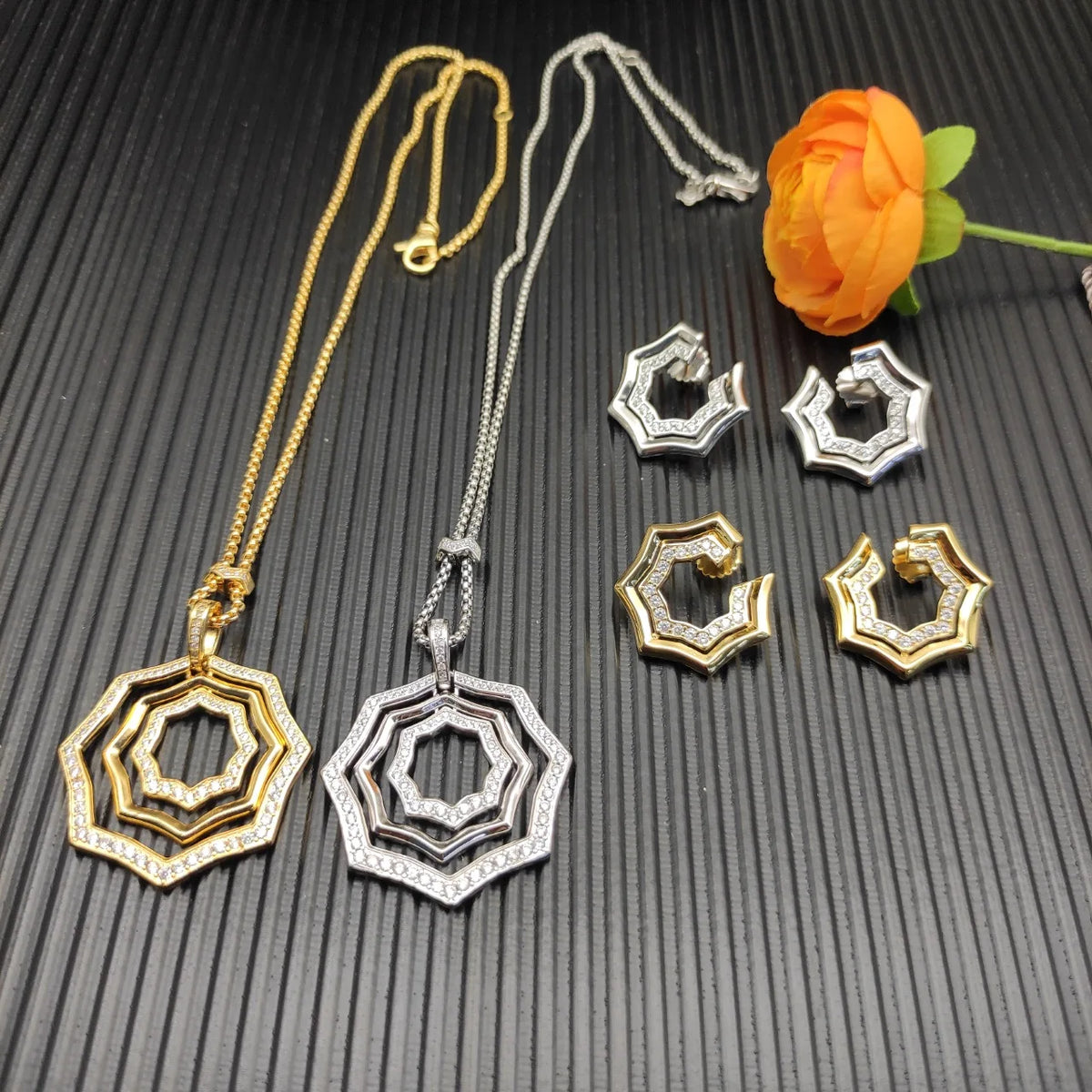 DY High-Quality Silver-Plated 27*8.5mm Diamond Earrings. Gold-Plated Earrings. Jewelry Wholesale.