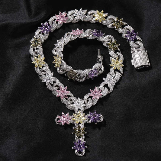 NEWLiFE REBEL Parkside Crest Cross Zircon Necklace