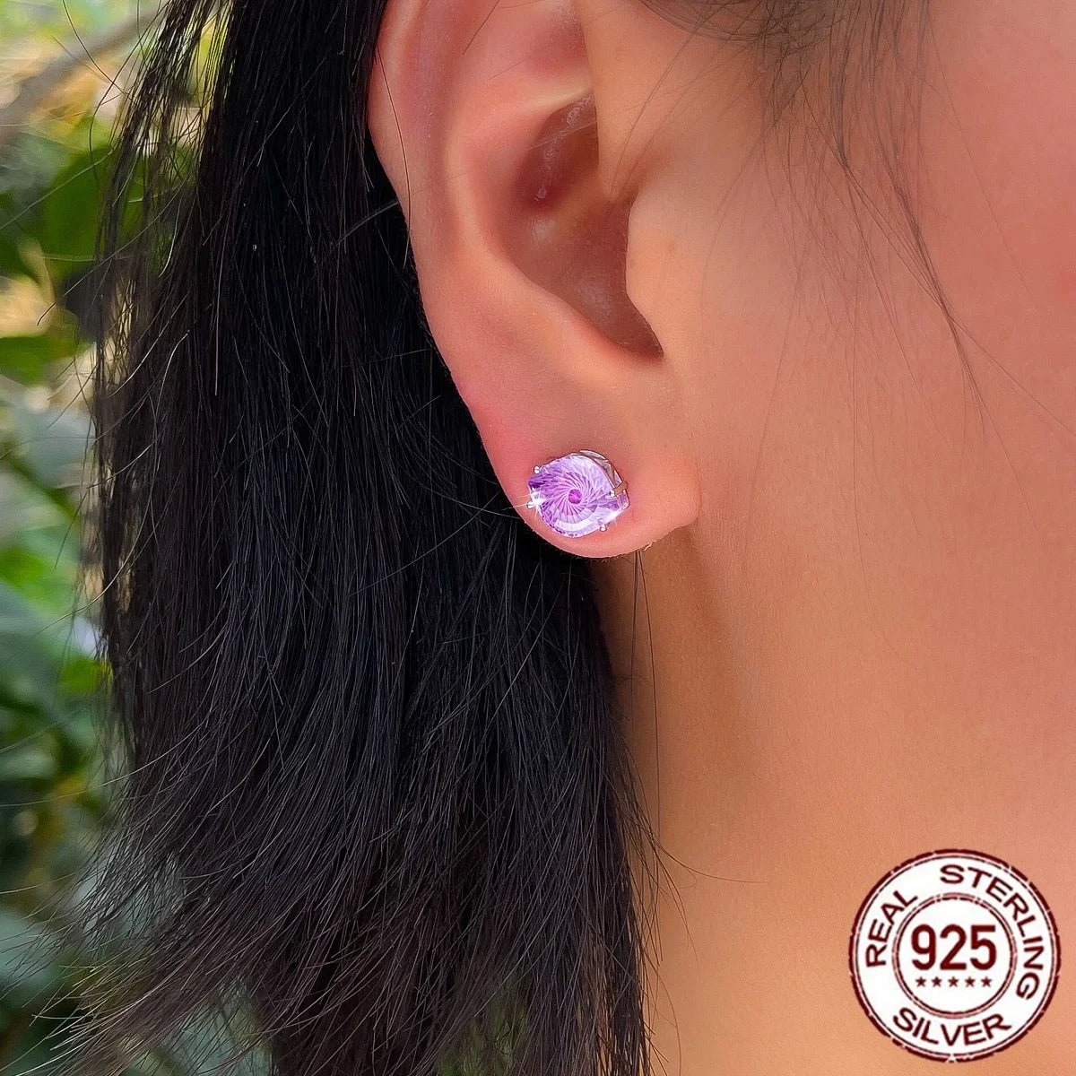 S&S 925 Sterling Silver Magic Eye CZ Stud Earrings – 4 Colours – Collection