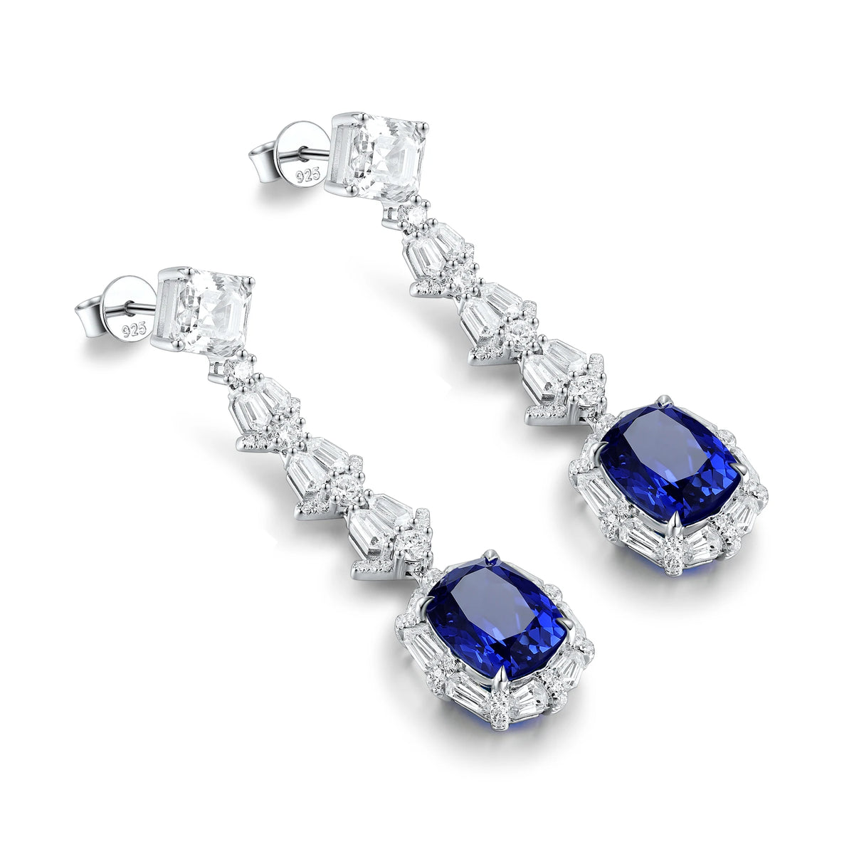 Luxury Fancy Design Earring Women Jewelry Lab Grown Gemstone Classic S925 Silver Women Birthday Gift Classic Earring Stud Set