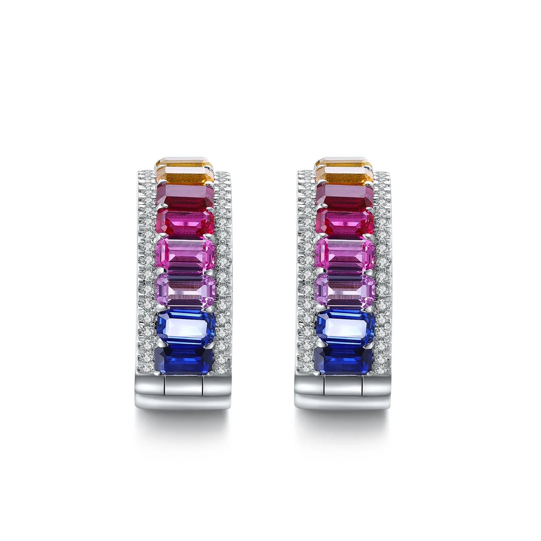 ArtistA Lab Created Color Sapphire Drop Earrings Stylish Distinctive Design Release Unique Charm Fine Jewelry Customizable